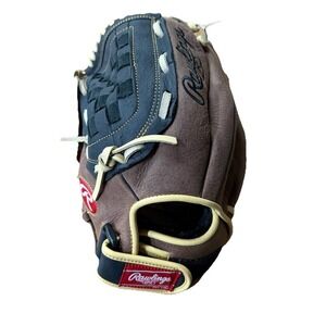Rawlings RBG36BC LHT 12.5" Brown & Black Leather Zero Shock Baseball Glove Lefty